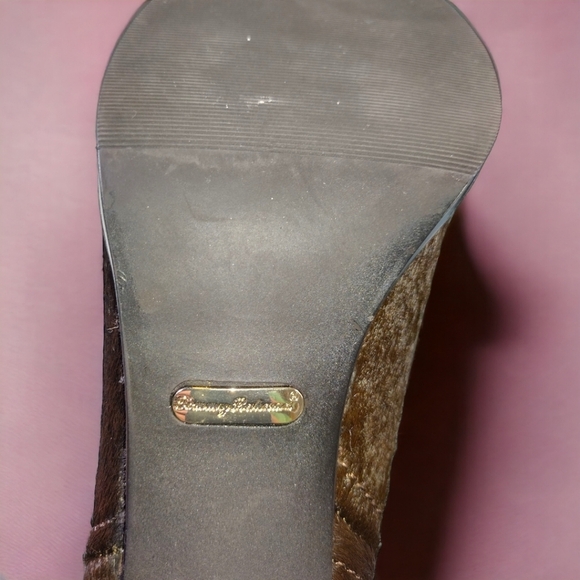 Tommy Bahama Calf Hair Ankle Booties Brown Size 10 - Picture 9 of 10